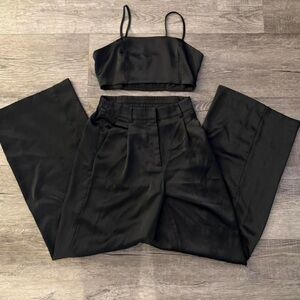 House of Harlow Black Two Piece Pants Set Small